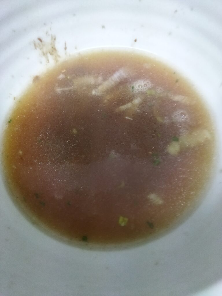 完成したラーメンスープ