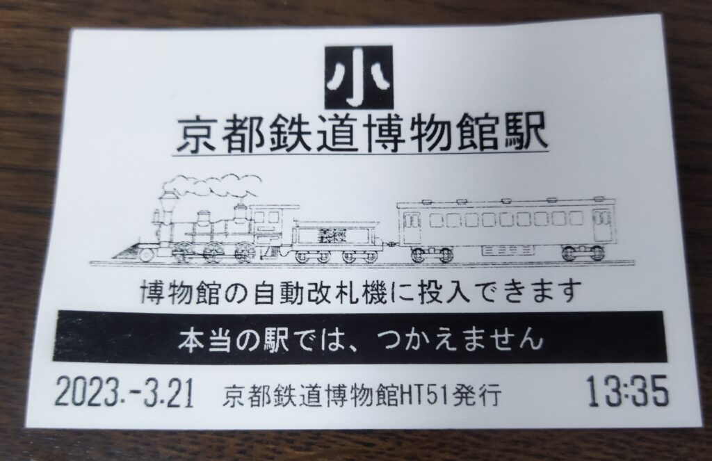 京都鉄道博物館内で使える切符