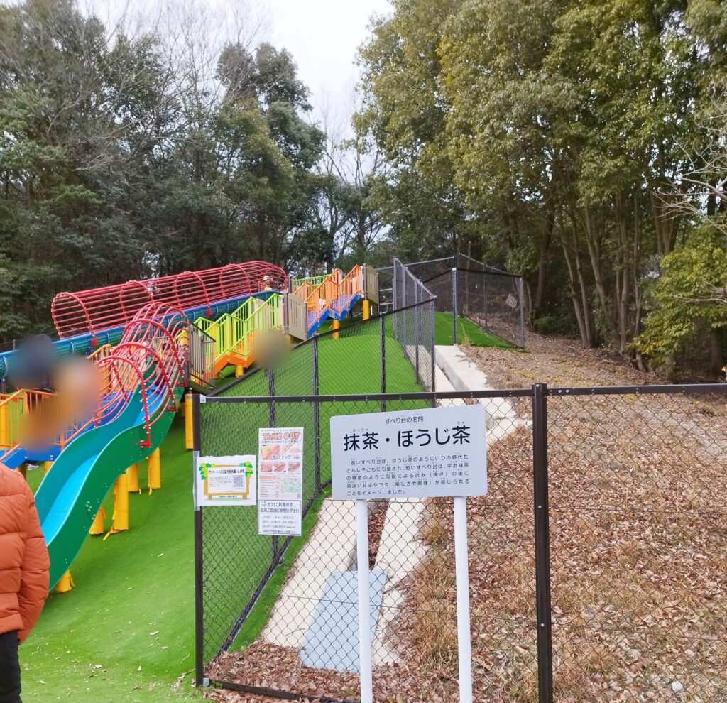 太陽が丘・遊びの森の抹茶・ほうじ茶(滑り台)